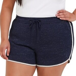 Athletic Works‎ Women's Gym Shorts XXL Blue Heathered Drawstring Activewear New